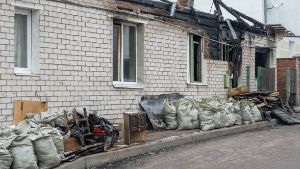 Professional Fire Damage Removal technician working in Lawnside, NJ